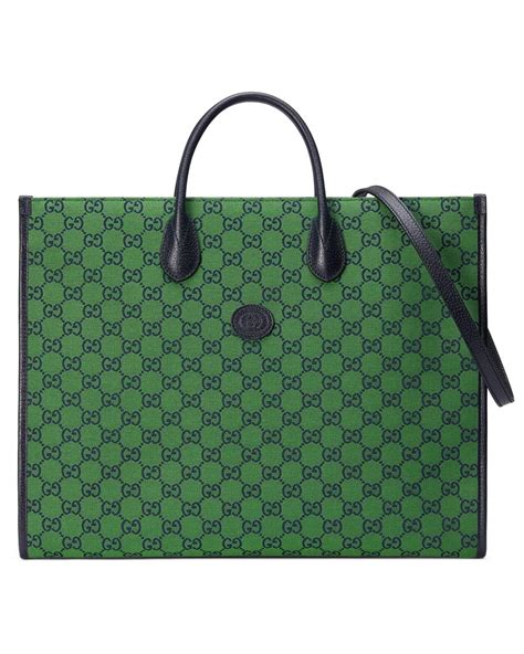 gucci multicolor tote green|gucci canvas large tote.